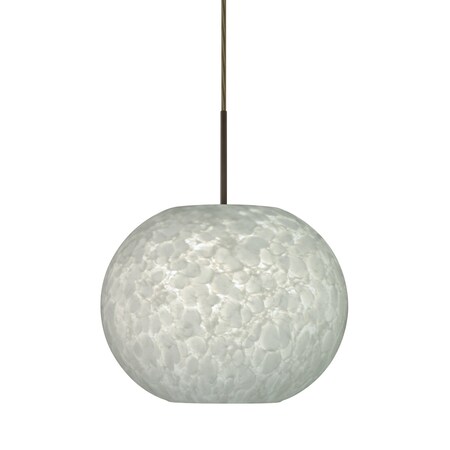 Besa Lighting Luna Cord Pendant, Carrera, Bronze Finish, 1x9W LED 1JT-477619-LED-BR